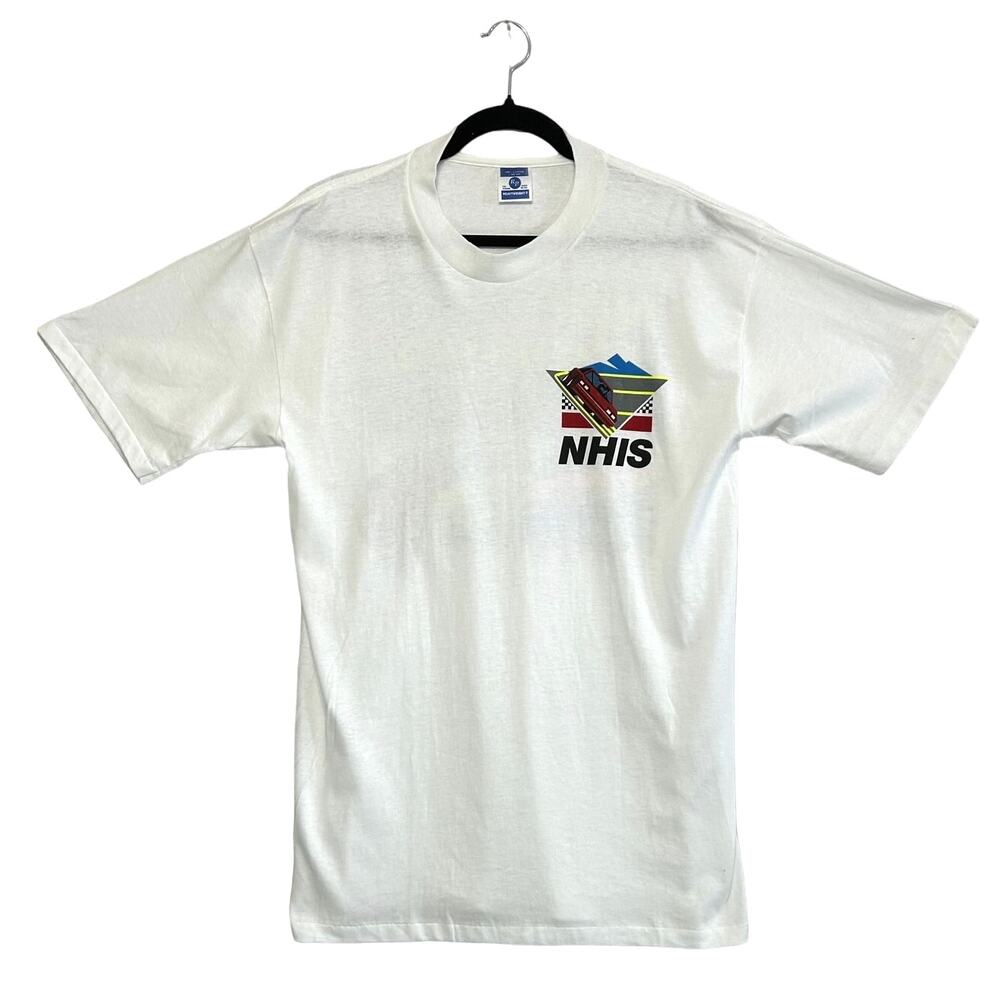 NHIS Inaugural 1990 Season Heavyweight T-Shirt Vintage Men's Sz L White USA RP